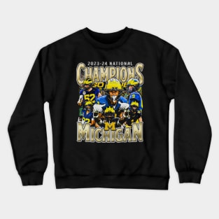 Michigan National Champs 2023-2024 Vintage Bootleg Crewneck Sweatshirt